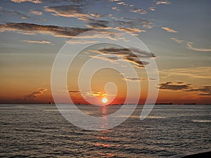 Sunset at malaca strait