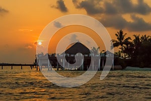 Sunset in Maldives.