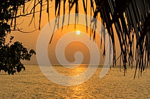 Sunset in Maldives.