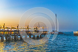 Sunset Mallory Square Dock Sailboat Key West Florida