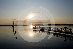 Sunset at Mamry lake