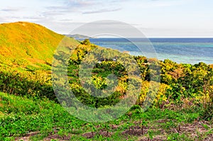 Sunset on Mana Island in Fiji