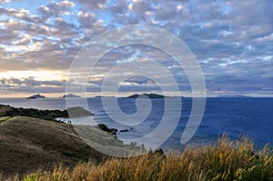 Sunset on Mana Island in Fiji