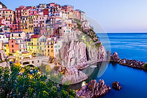 Sunset in Manarola, Cinque Terre, Italy