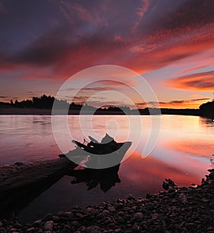 Sunset at Manawatu River
