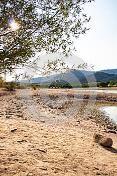 Sunset at the Manzanares El Real reservoir photo