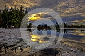 Sunset at Manzanita Lake, Lassen Volcanic National Park