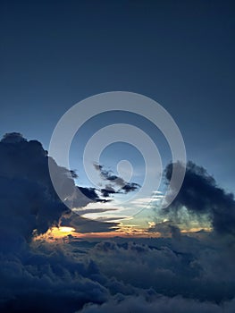 sunset marapi mountain