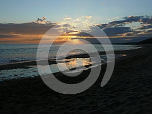 Sunset in Marbella, south of Spain