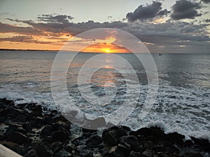 Sunset on the Mariana paseo real Aguadilla Puerto Rico