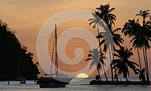 Sunset in Marigot Bay, St Lucia