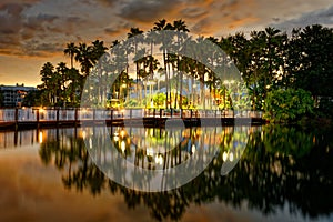 Sunset at Marriott`s Cypress Harbour Resort