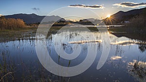 Sunset in the marsh of Gaianes photo