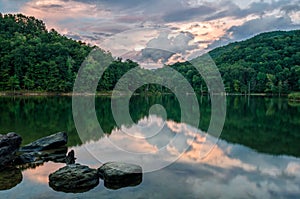 Sunset, Martins Fork Lake, Kentucky photo