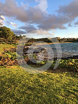 Sunset on a Maui Hawaii Beach.