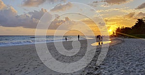 Sunset on Maxwell beach Barbados