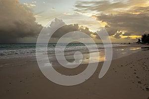 Sunset on Maxwell beach Barbados