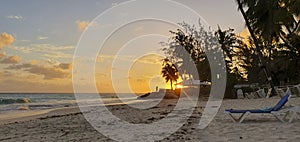 Sunset on Maxwell beach Barbados