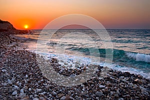 Sunset at Mediterranean Beach