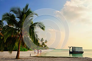 Sunset at Meeru island , Maldives