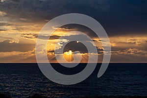 Sunset at Methoni in Greece