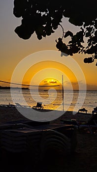 Sunset on 7 mile beach, Negril, Jamaica