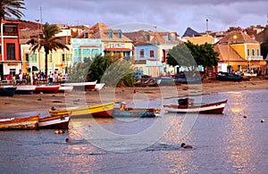 Sunset at Mindelo Bay