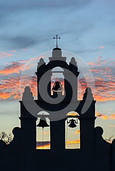 Sunset at Mission SanJuan Capistrano photo