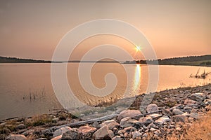 Sunset on the Missouri River