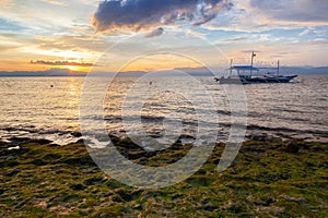 Sunset at the Moalboal beach, Philippines