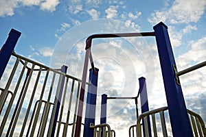 Sunset monkey bars abstract