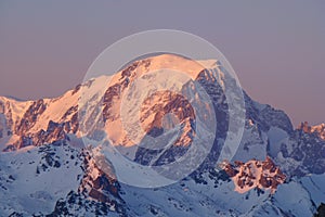 Sunset on Mont Blanc
