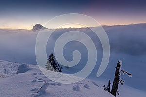 Sunset on Mont Pravouta