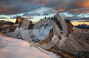 Sunset Monte Paterno, Dolomites, Italy