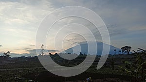 sunset on mount Andong