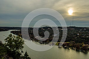 Sunset mount bonnell in austin photo