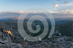 Sunset on Mount Evans, Colorado