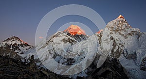 Sunset on Mount Everest photo