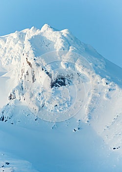 Sunset Mount Hood Cascade Range Ski Resort Area