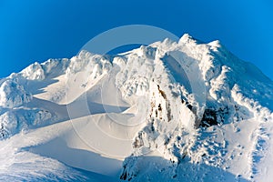 Sunset Mount Hood Cascade Range Ski Resort Area