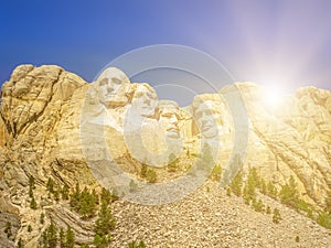 Sunset Mount Rushmore National Memorial