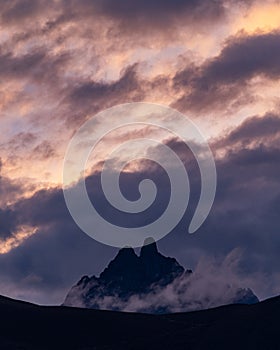 Sunset Mountain Scene in Ollantaytambo, Peru