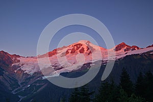 Sunset in the mountains