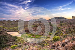 Sunset in the mountains of Gran Canaria