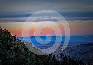 Sunset from Mt. Lemmon at Coronado National Park, Tucson AZ