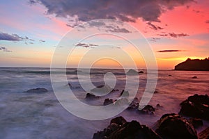 Sunset at Muir Beach photo