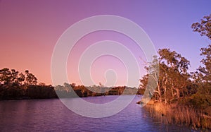 Sunset on the murray river photo