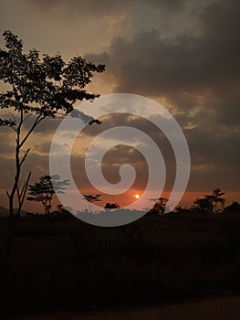 Sunset in my village