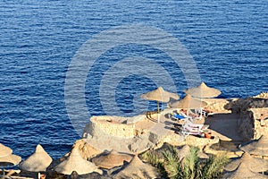 Sunset at Naama Bay, Red Sea and beach