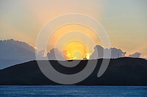 Sunset on Nacula Island in Fiji